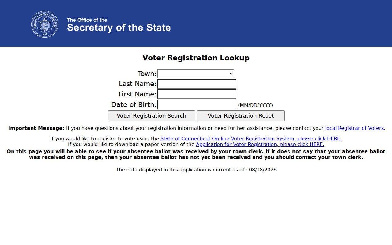 Simsbury residents directory Connecticut voter lookup